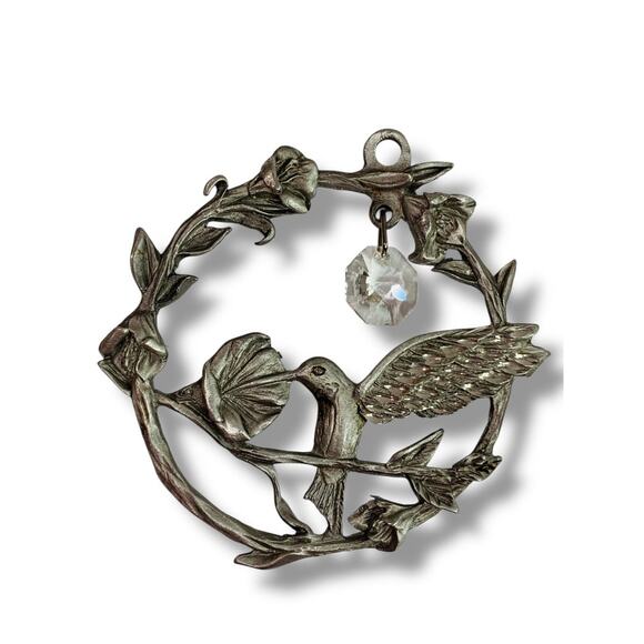 Spoontiques Pewter Ornament Suncatcher Prism Hummingbird 3" #2354 - Picture 1 of 5